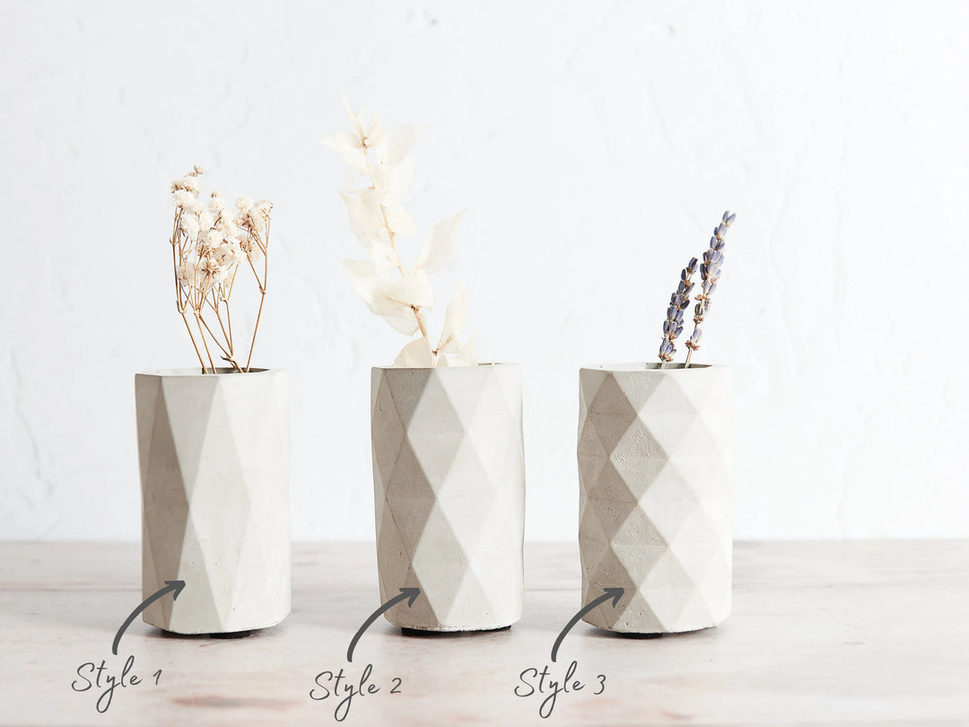 Geometric Concrete Vase Pots