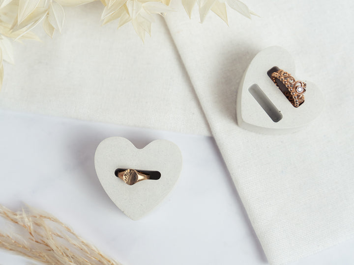 Heart-Shaped and Geometric Ring Holders