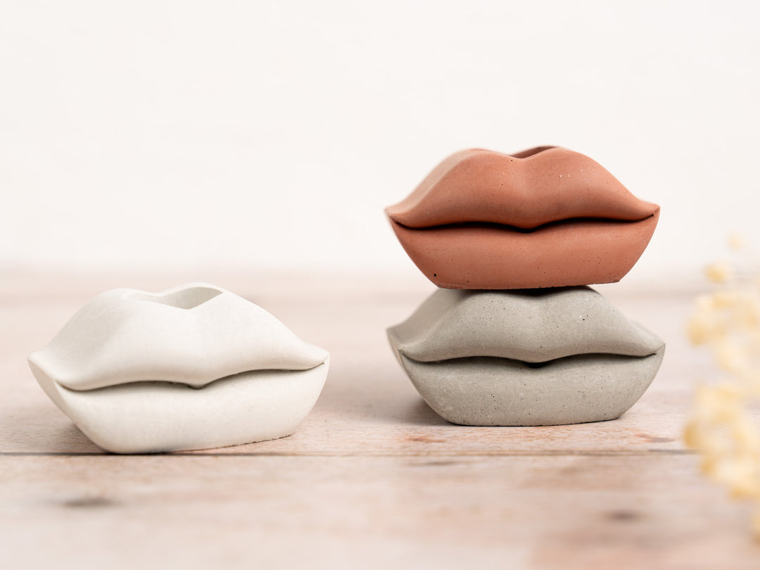 3D Stackable Lip Candle Stick Holders