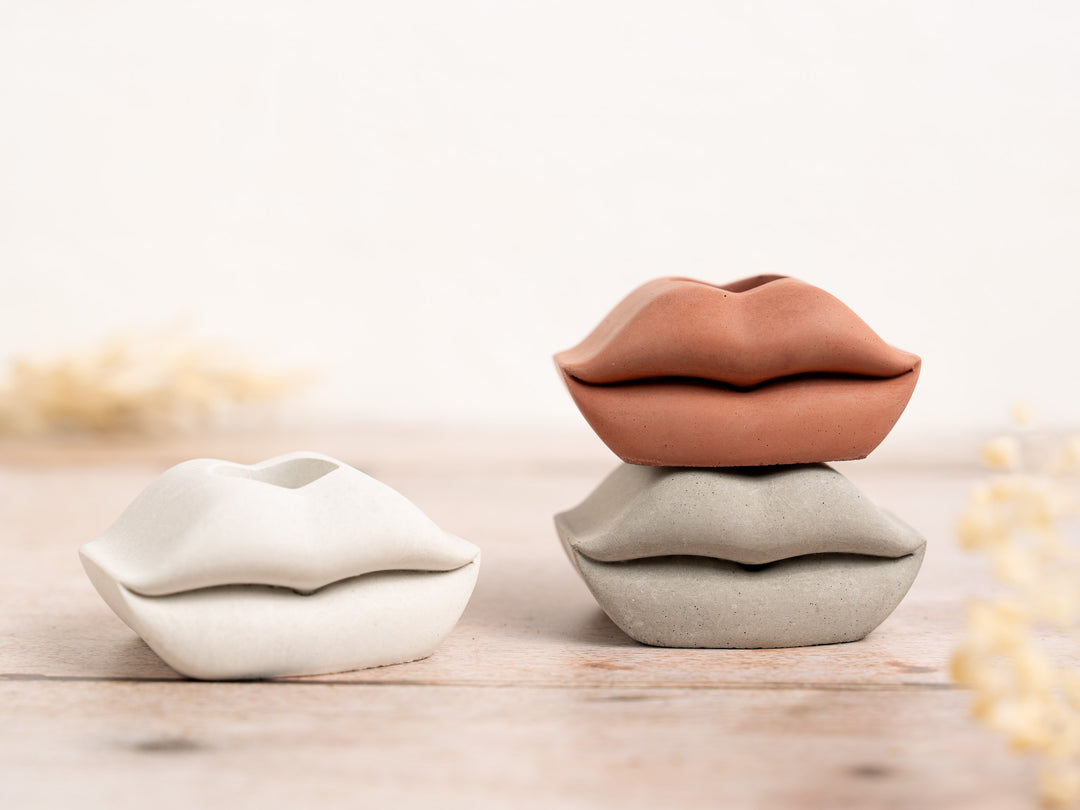 3D Stackable Lip Candle Stick Holders
