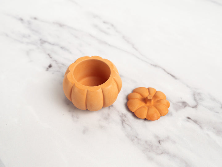 Concrete Pumpkin with Lid