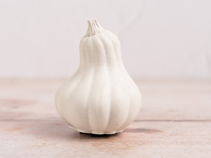 Handmade White Concrete Pumpkin for Autumn Decor, 5 styles available