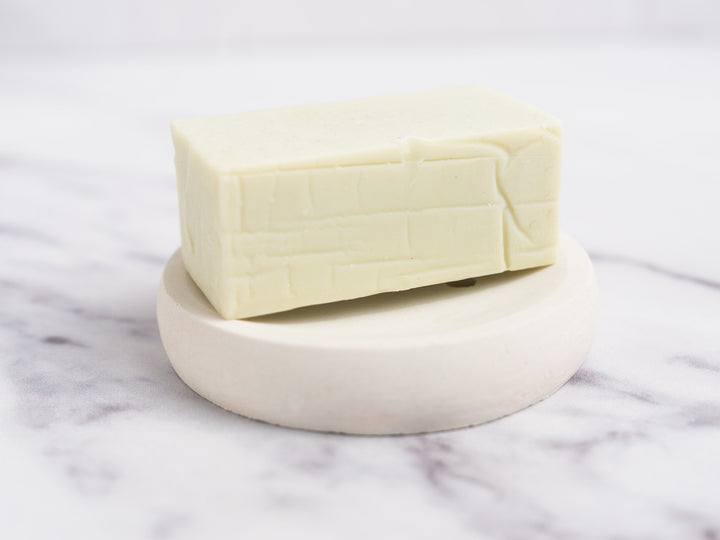 Round Draining Concrete Soap Dish