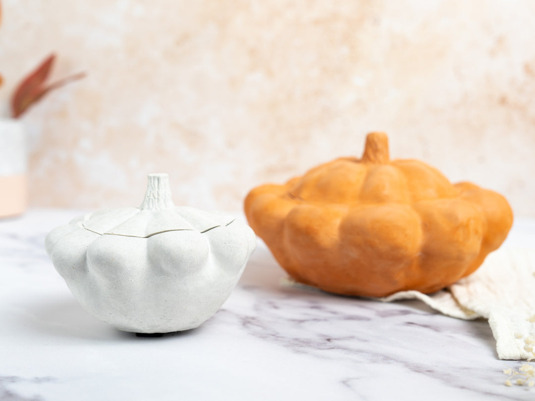 3D concrete Pumpkin Pots with Lid