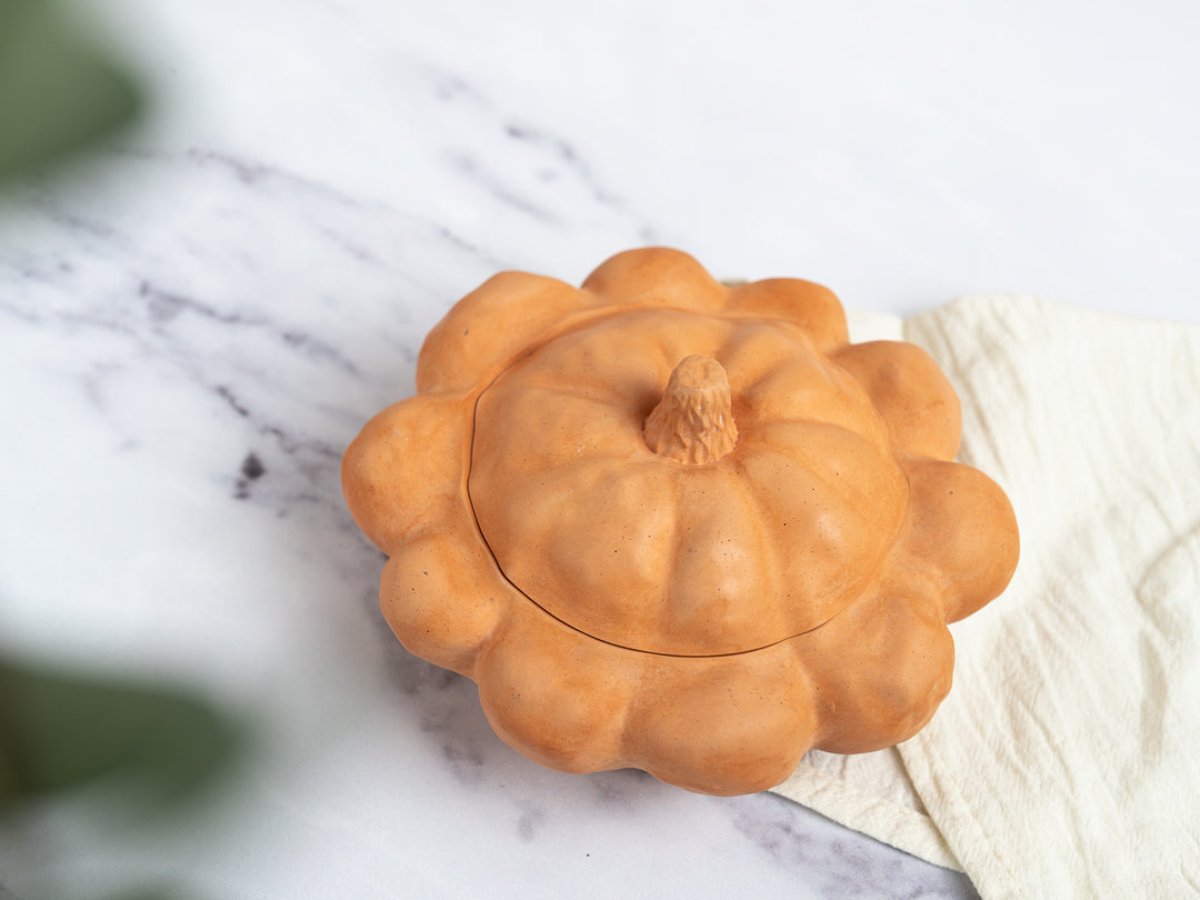 3D concrete Pumpkin Pots with Lid