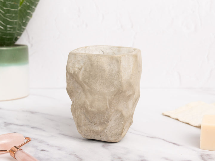 Rock Texture Concrete Toothbrush Pot