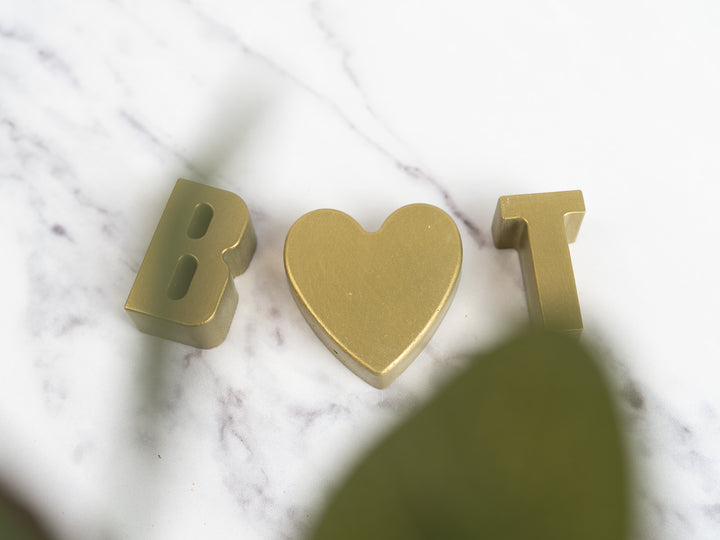3D Gold Concrete Letters