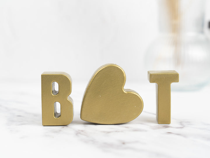 3D Gold Concrete Letters