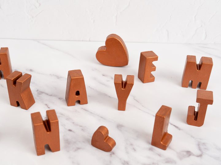 3D Copper Concrete Letters