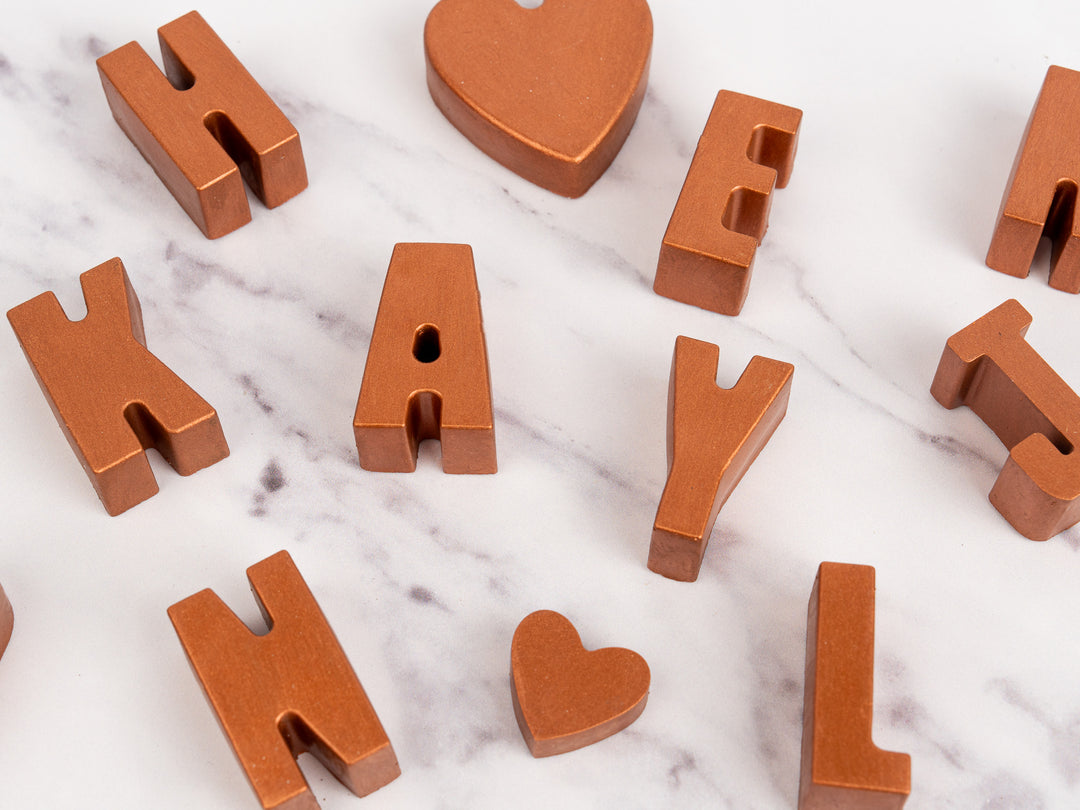 3D Copper Concrete Letters