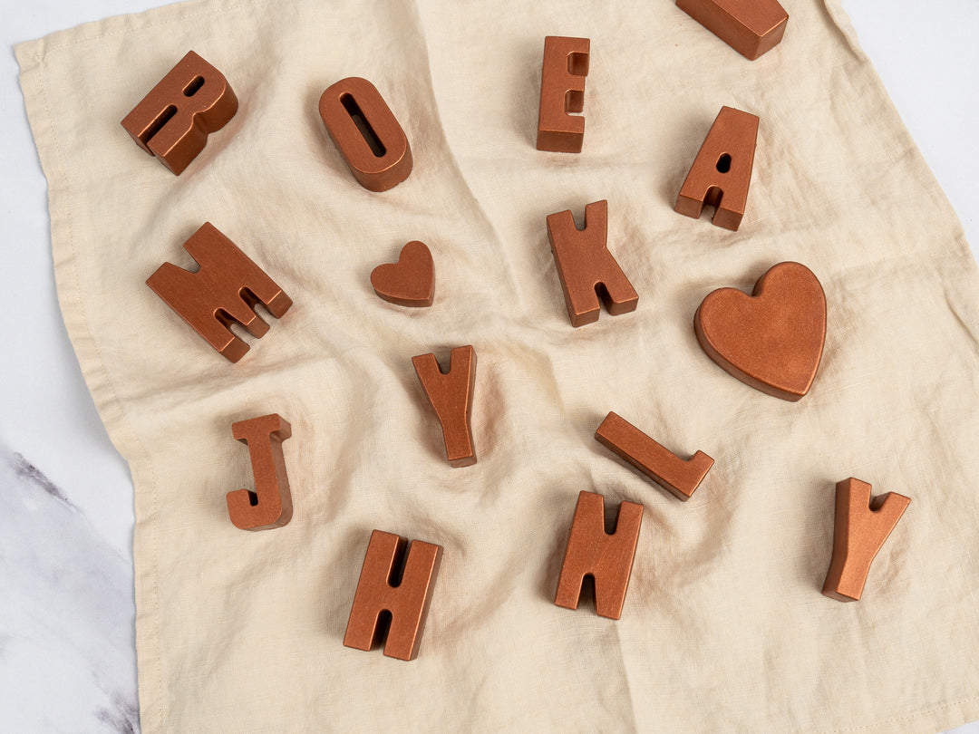 3D Copper Concrete Letters