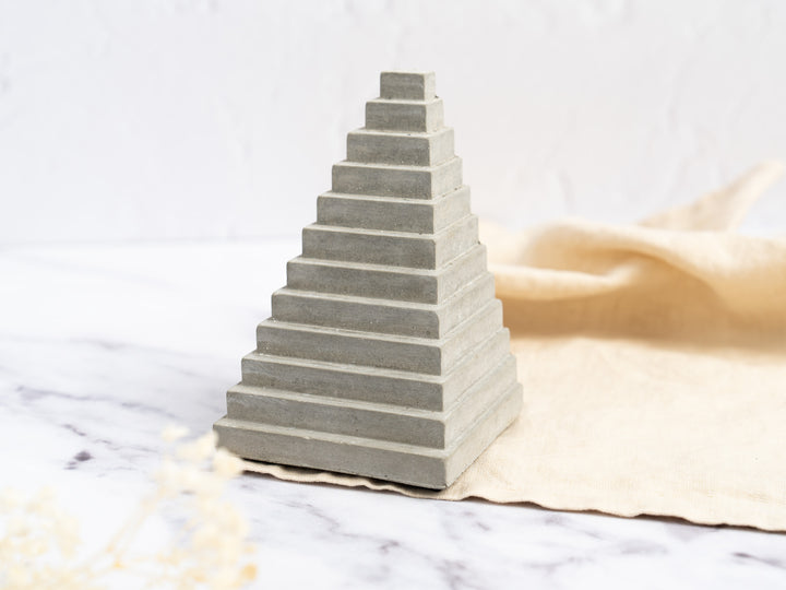 Concrete Mayan Pyramid Bookends