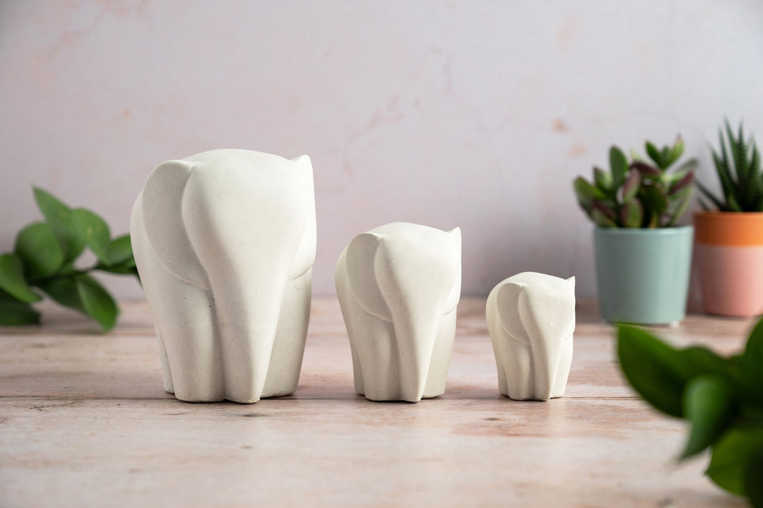 3D Concrete Elephants