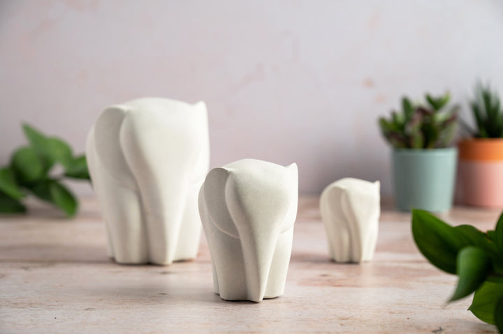 3D Concrete Elephants