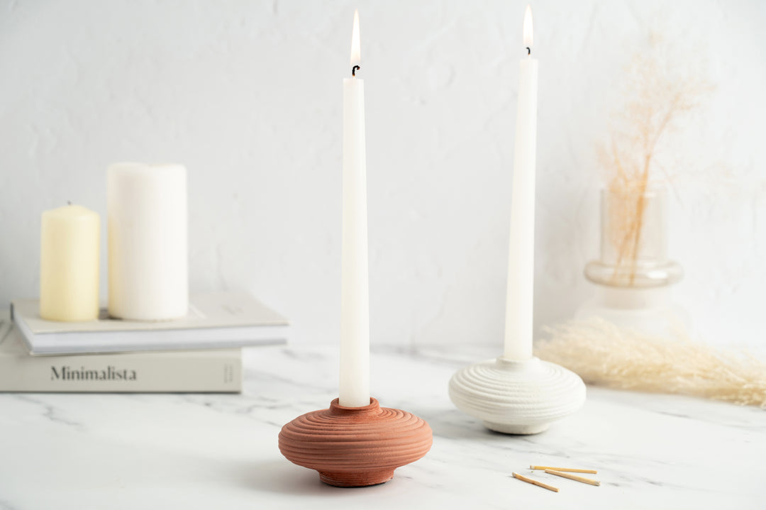 Round Saucer Shaped Candle Stick Holder