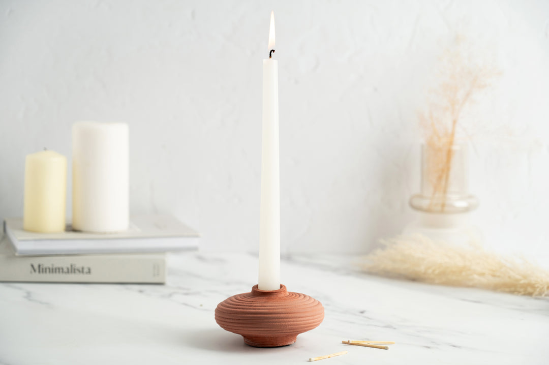 Round Saucer Shaped Candle Stick Holder