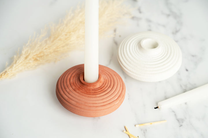 Round Saucer Shaped Candle Stick Holder