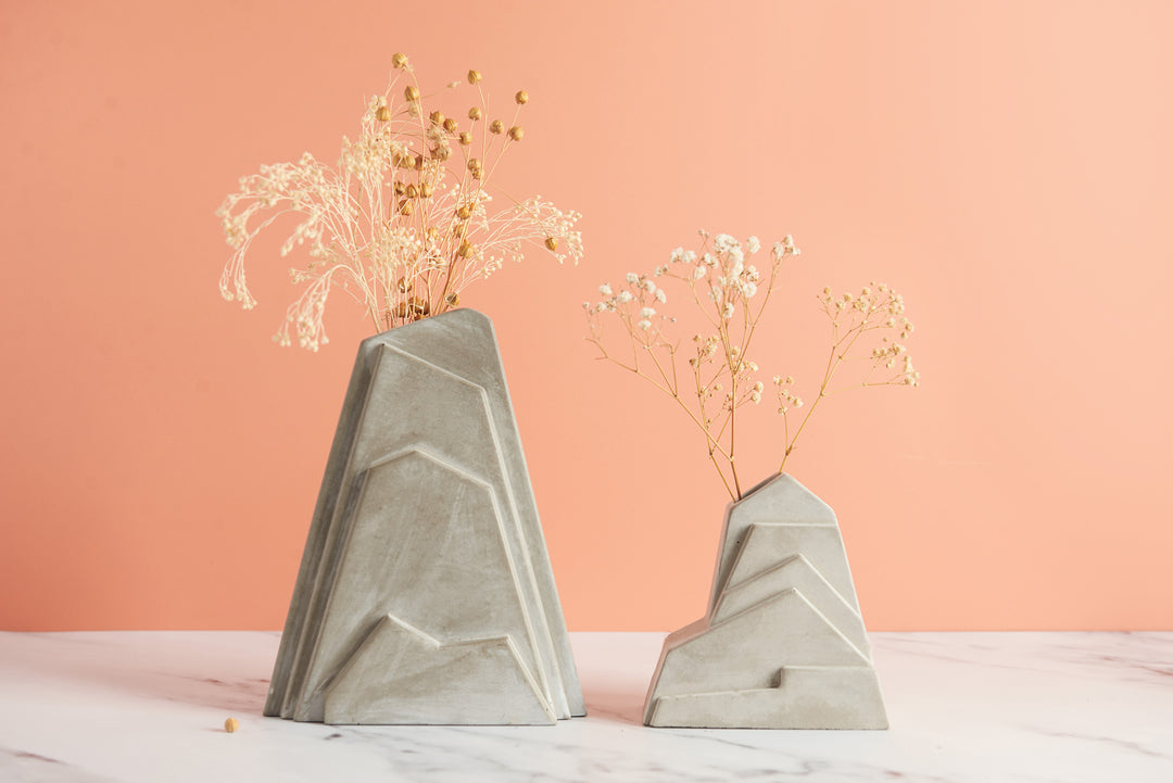 3d Mountian Style Concrete Vase