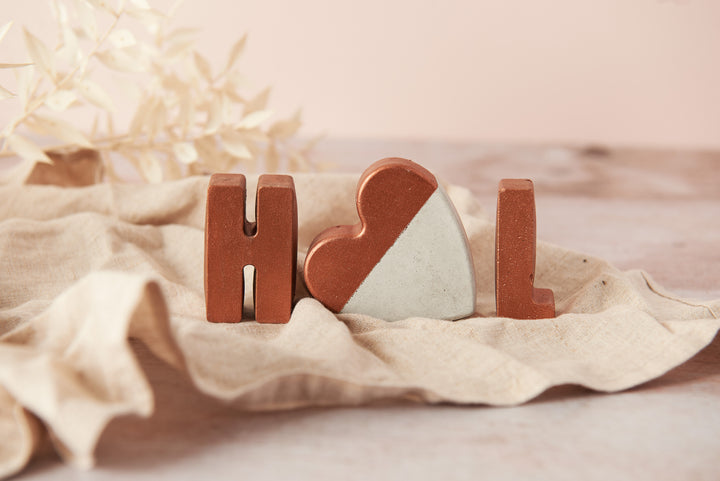 Copper and Concrete Initial Gift Set