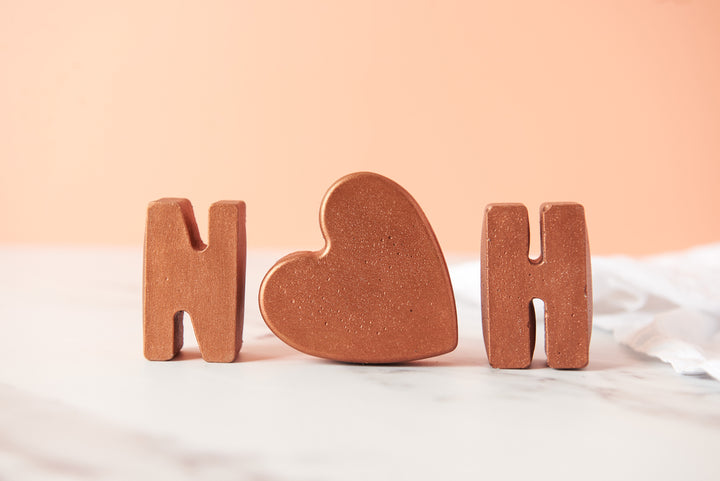 3D Copper Concrete Letters