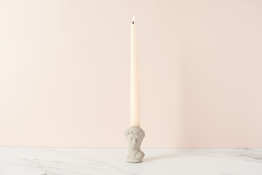 Concrete David Statue Candle Holder