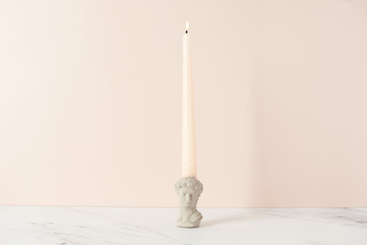 Concrete David Statue Candle Holder
