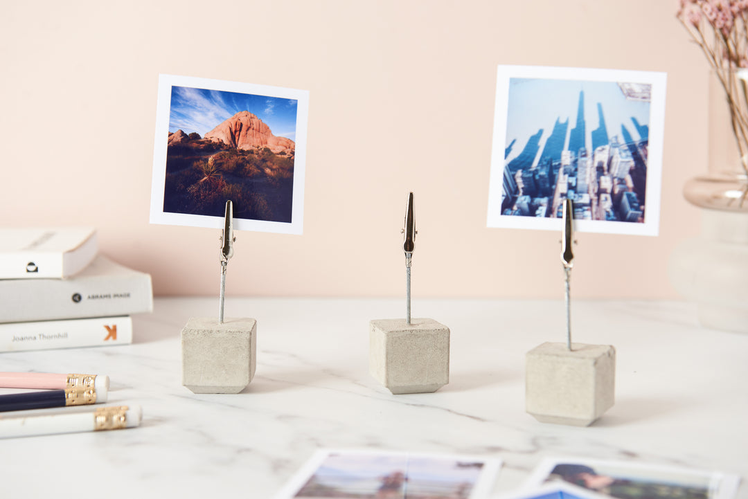Concrete Photo Card Holders