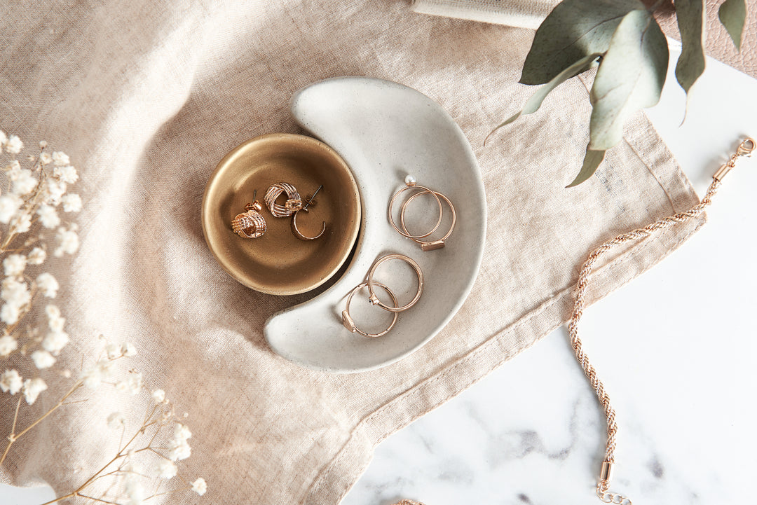Sun and Moon Concrete Dish Set