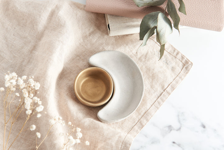 Sun and Moon Concrete Dish Set