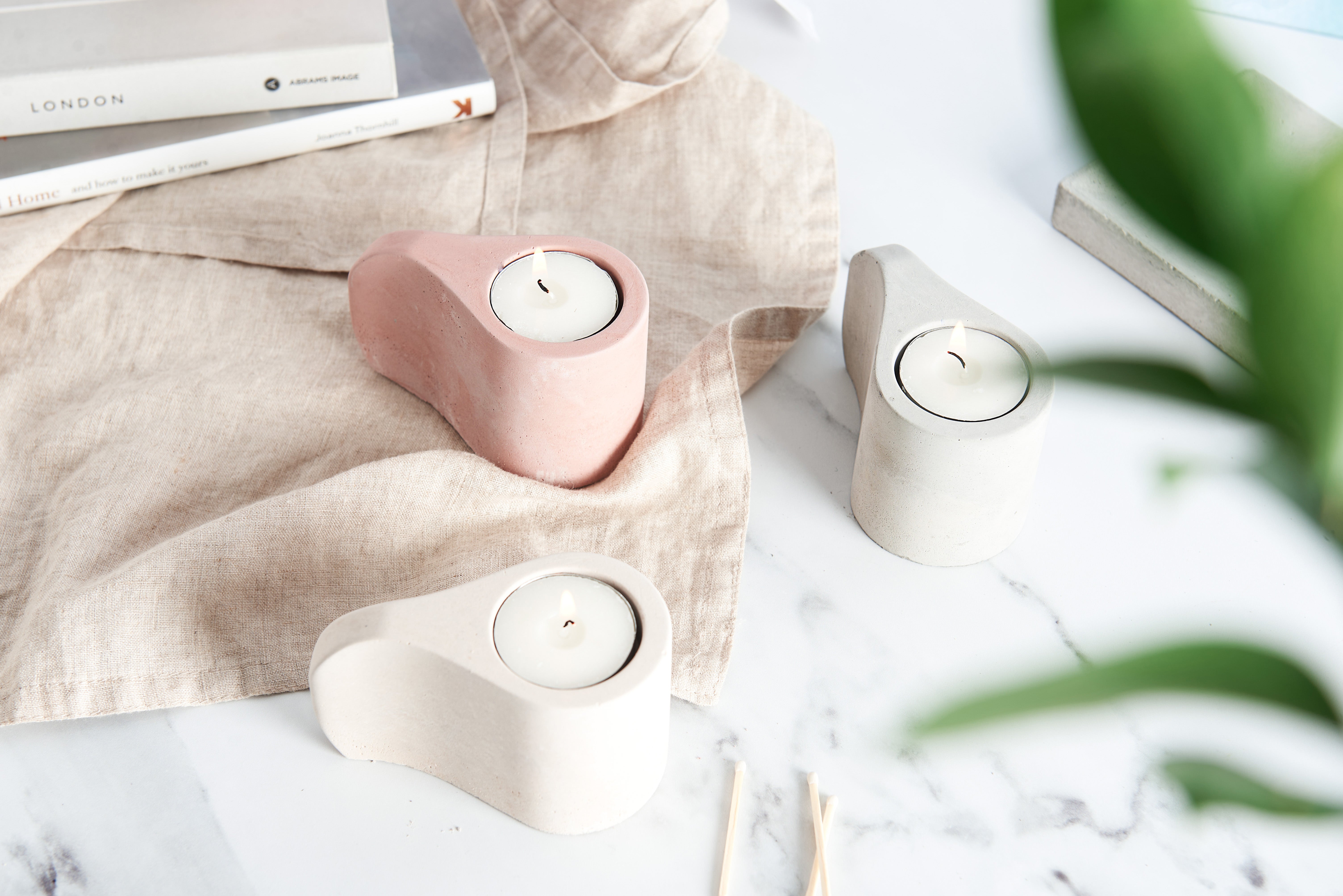 Nordic Scandinavian Style Concrete Tea Light Holder – Elemental Design ...