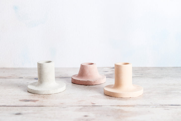 Minimalist Concrete Candlestick Holders