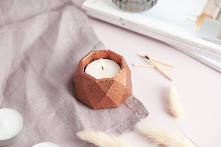 Geometric Concrete Tea Light Holder