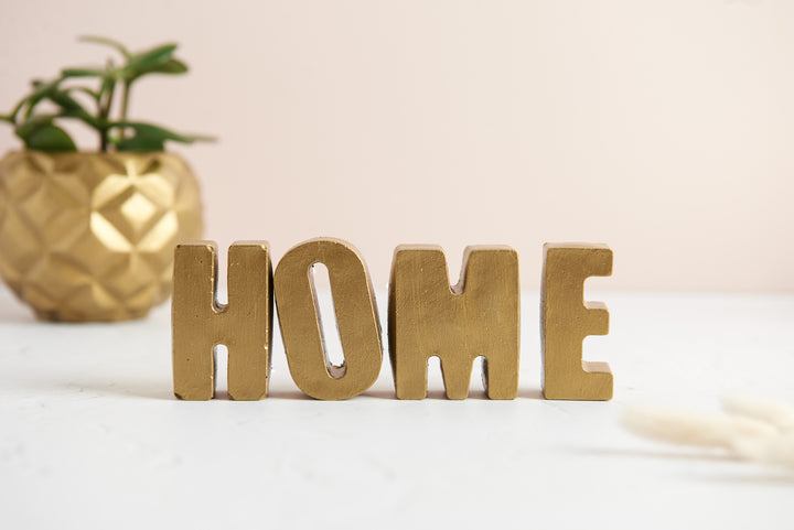 3D Gold Concrete Letters