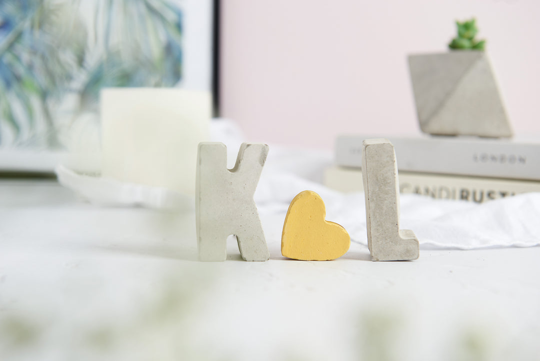 Pastel and Concrete Initials Gift Set