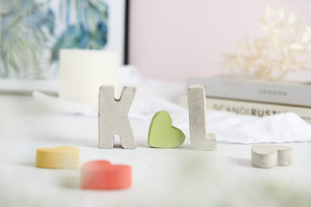 Pastel and Concrete Initials Gift Set