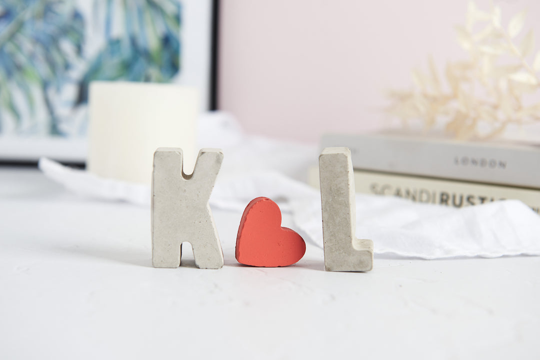 Pastel and Concrete Initials Gift Set