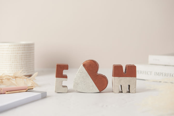 Copper and Concrete Initial Gift Set
