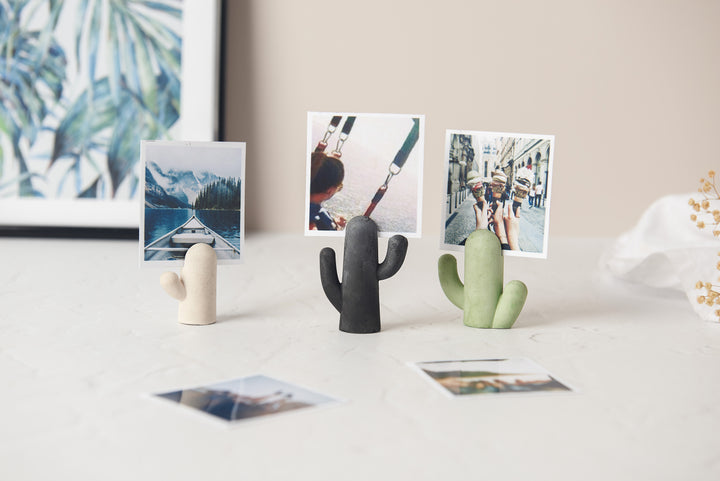 3D Concrete Cacti Photo Holders