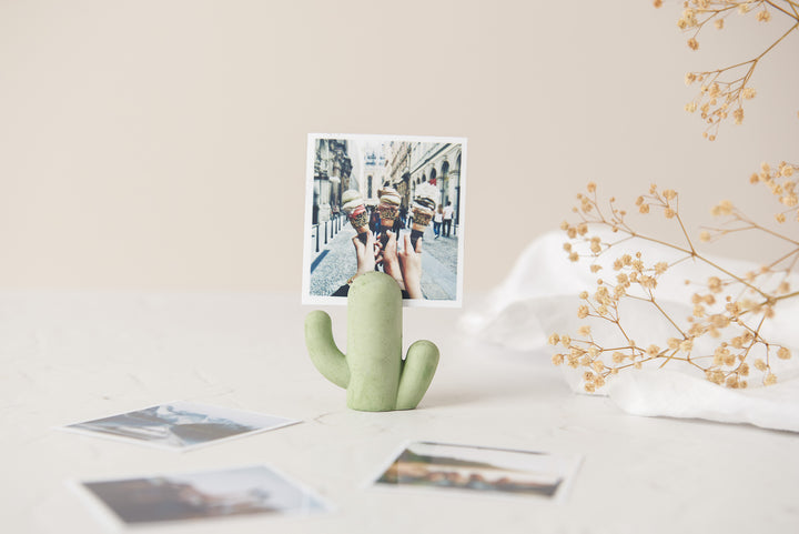 3D Concrete Cacti Photo Holders