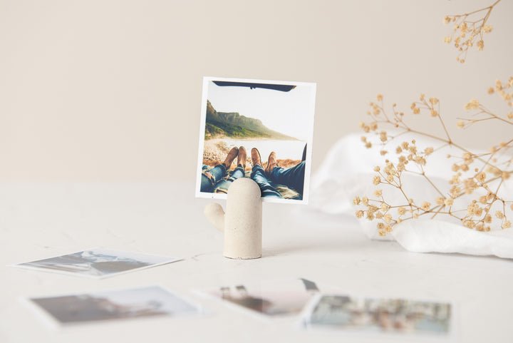 3D Concrete Cacti Photo Holders