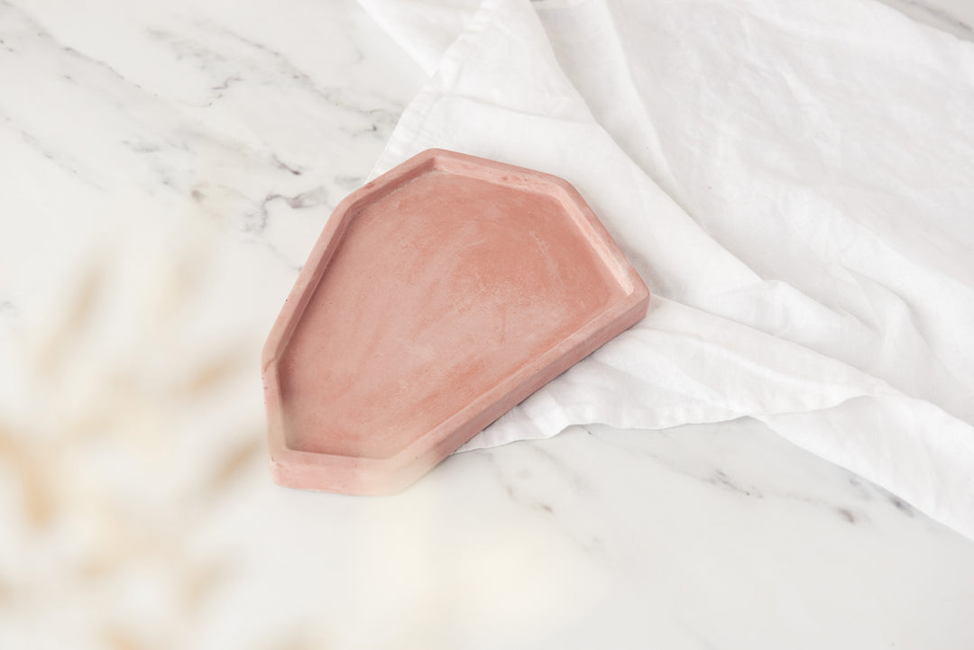 Abstract Shaped Concrete Trays