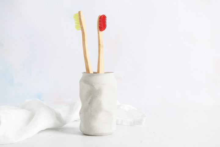 Crushed Can Style Concrete Pot