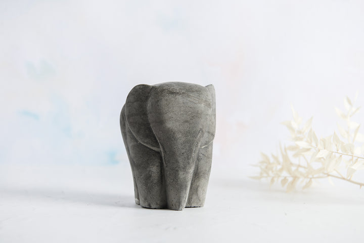 Concrete Elephant Bookends