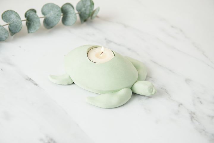 Turtle Concrete Tea Light Holder
