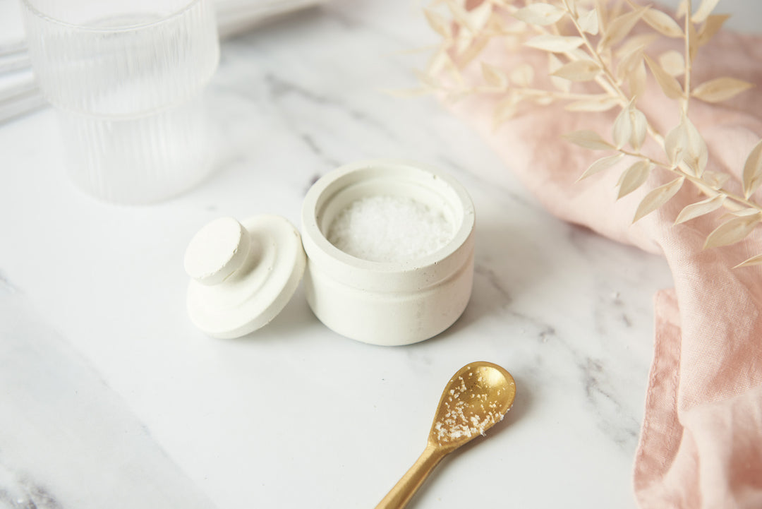 Salt and Pepper Concrete Pinch Pots