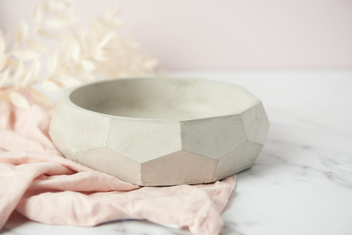 Geometric Concrete Bowl