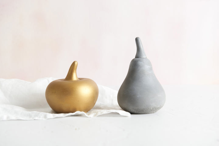 3d Concrete Apple and Pair