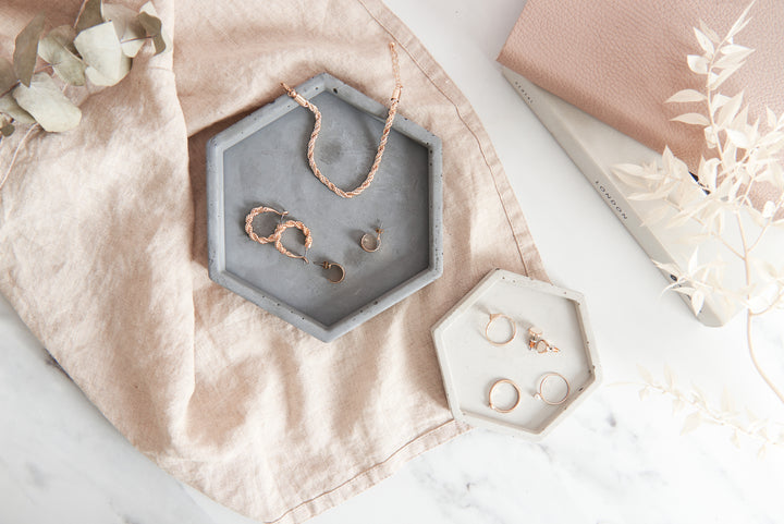 Hexagonal Concrete Tray