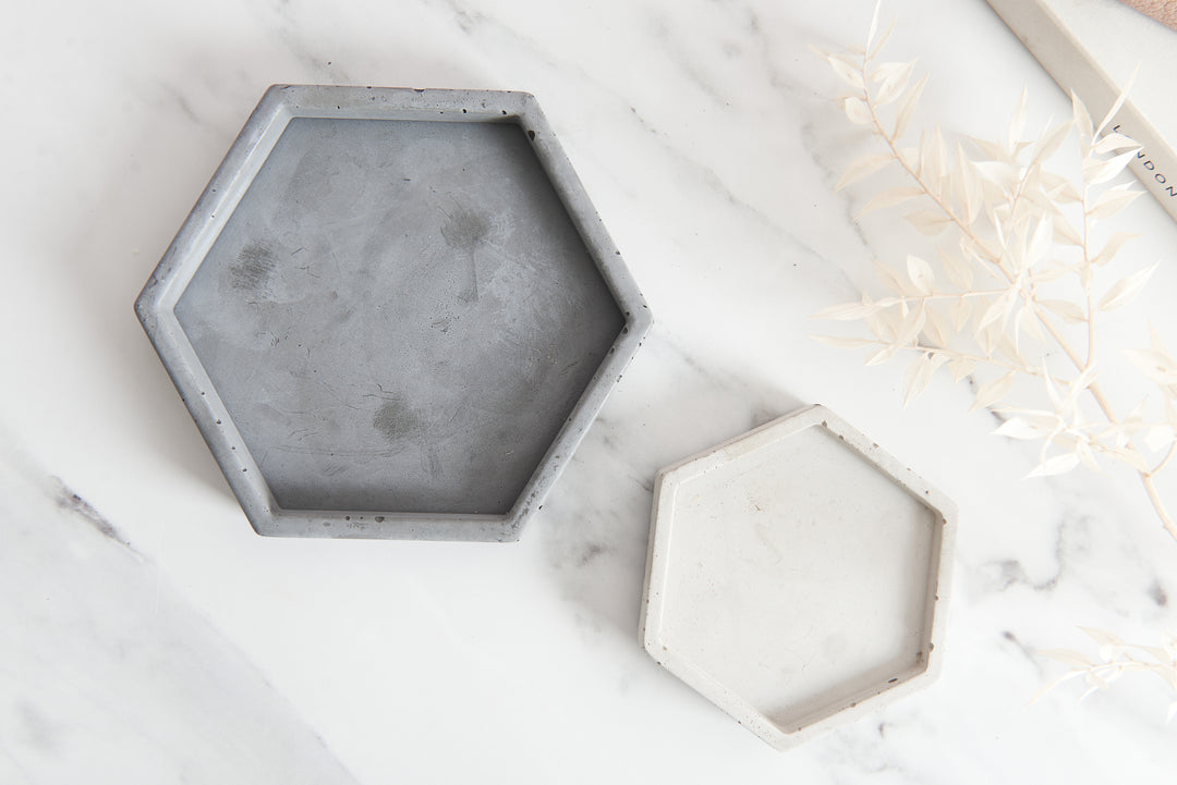 Hexagonal Concrete Tray