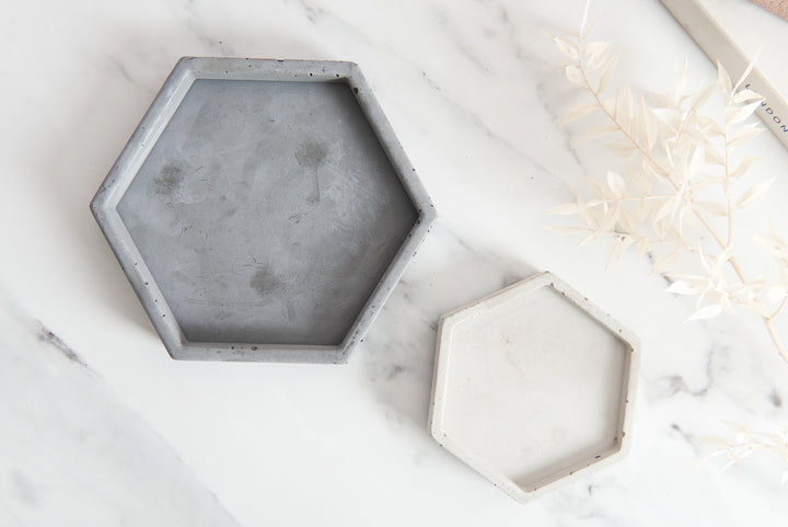 Hexagonal Concrete Tray
